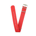20mm Fabric strap (Red) with Silver Buckle