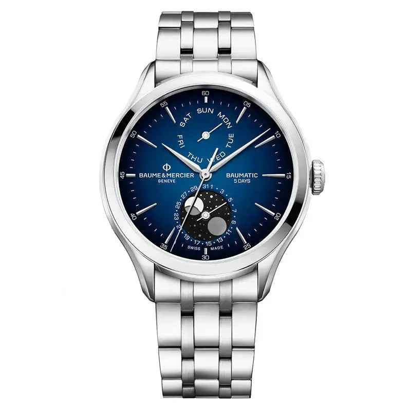 BAUME & MERCIER 42MM BAUMATIC CLIFTON MOON PHASE DATE 10725