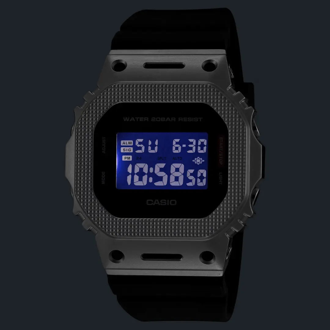 CASIO G-SHOCK WATCH STEEL BEZEL GM-5600BM-1DR