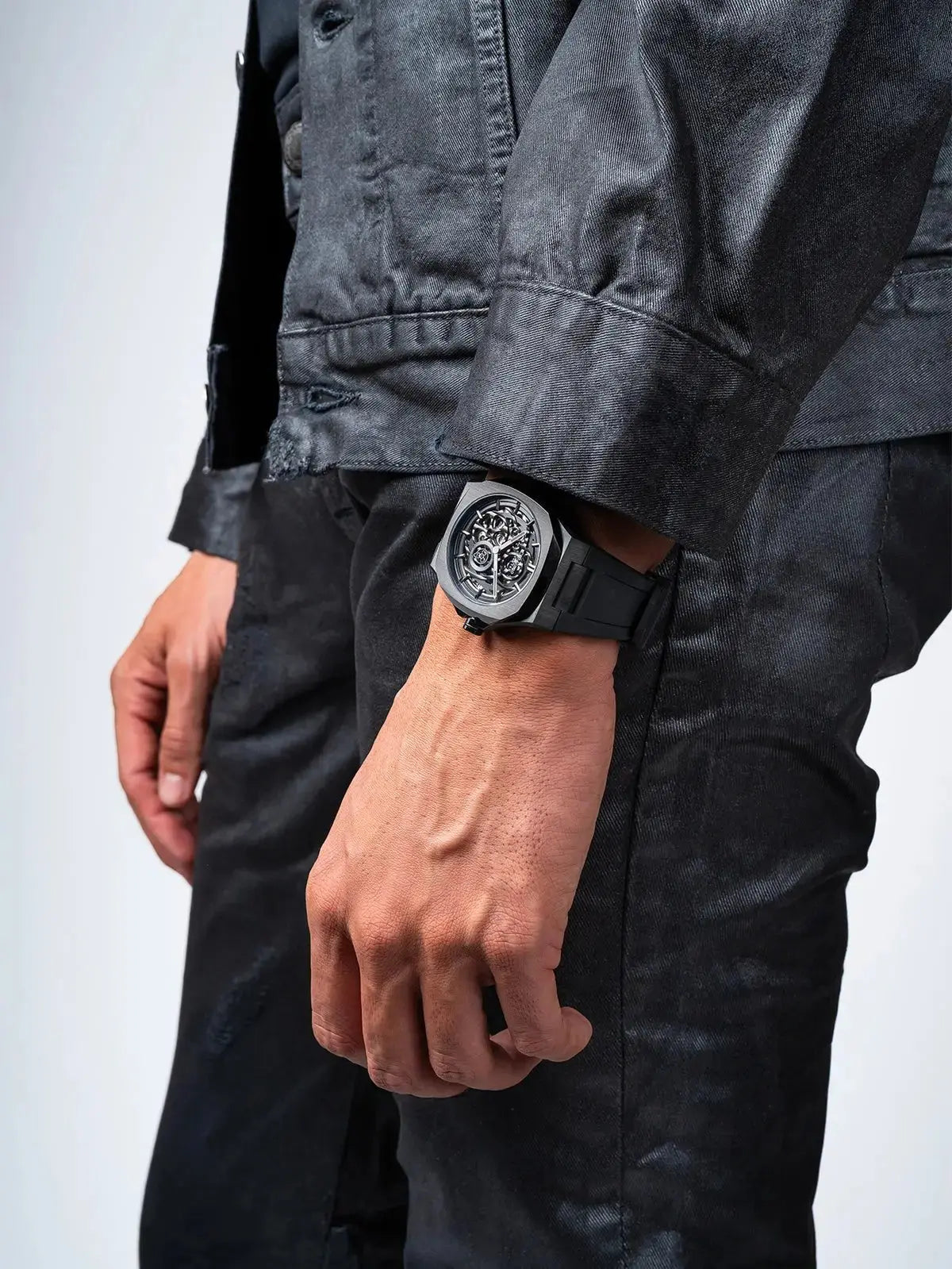 D1Milano Skeleton Jet Black 41MM D1-SKRJ17