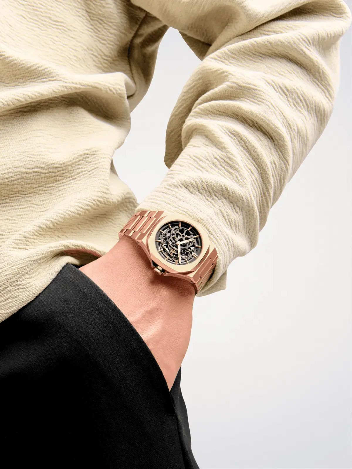 D1Milano Skeleton Rose Gold 41MM D1-SKBJ12