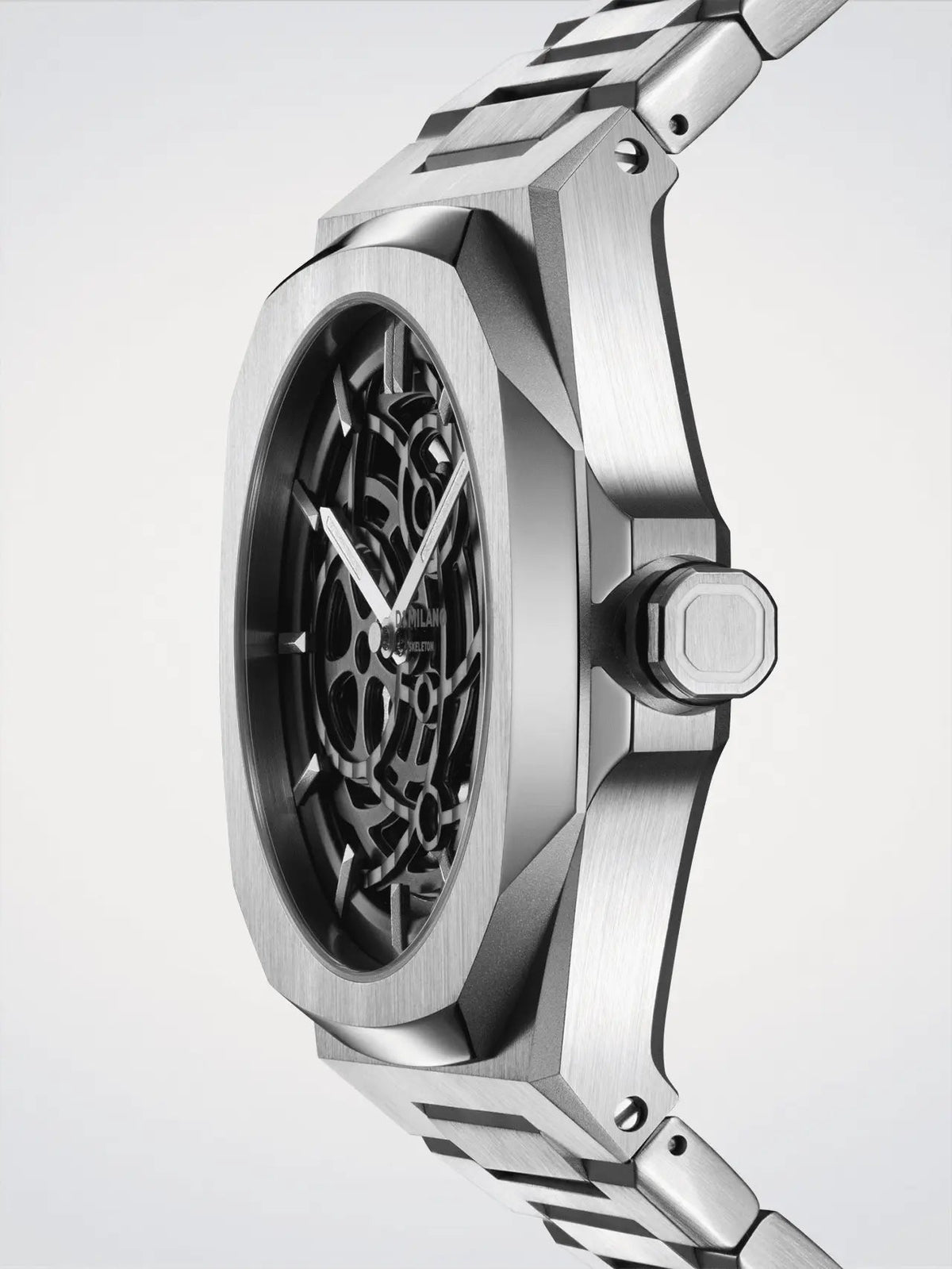 D1Milano Skeleton Silver 41MM D1-SKBJ10