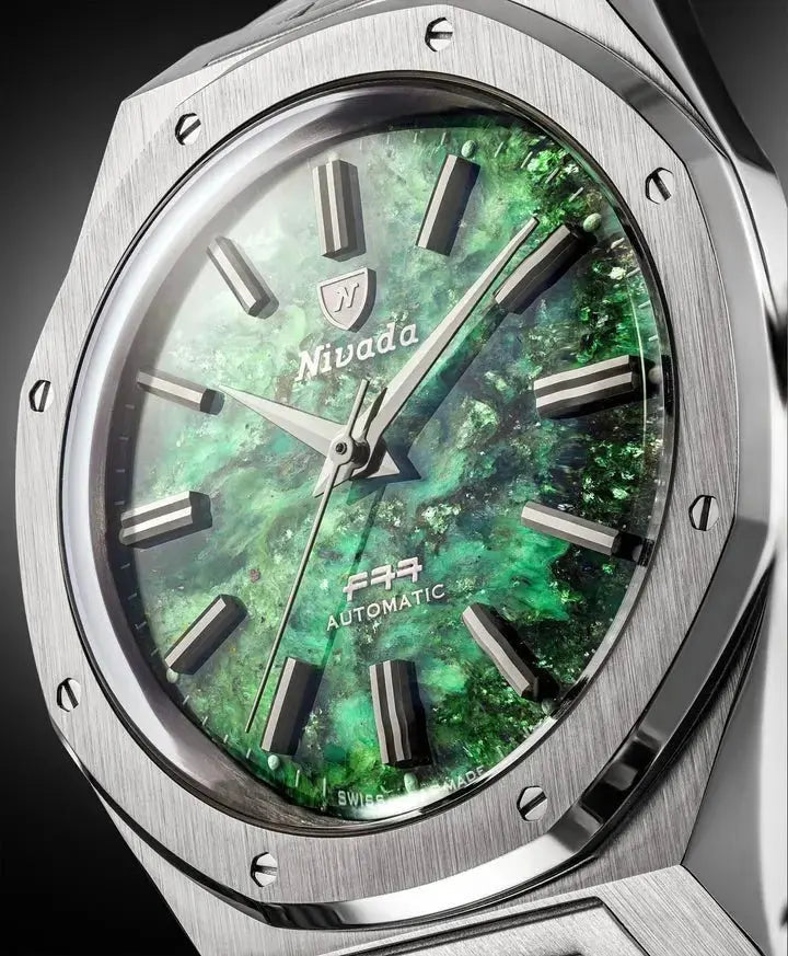 NIVADA GRENCHEN AUTOMATIC F77 GREEN AVENTURINE 38MM 68053A77