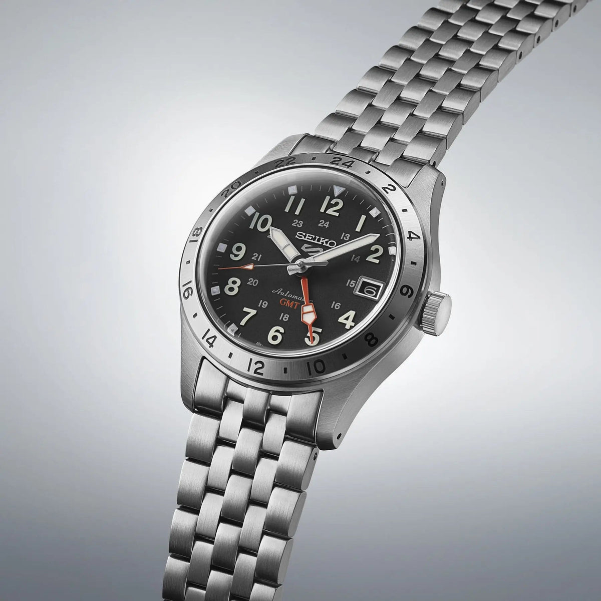 SEIKO 5 WATCH SKX AUTOMATIC FIELD DEPLOY MECHANICAL GMT 39.4MM SSK023K1