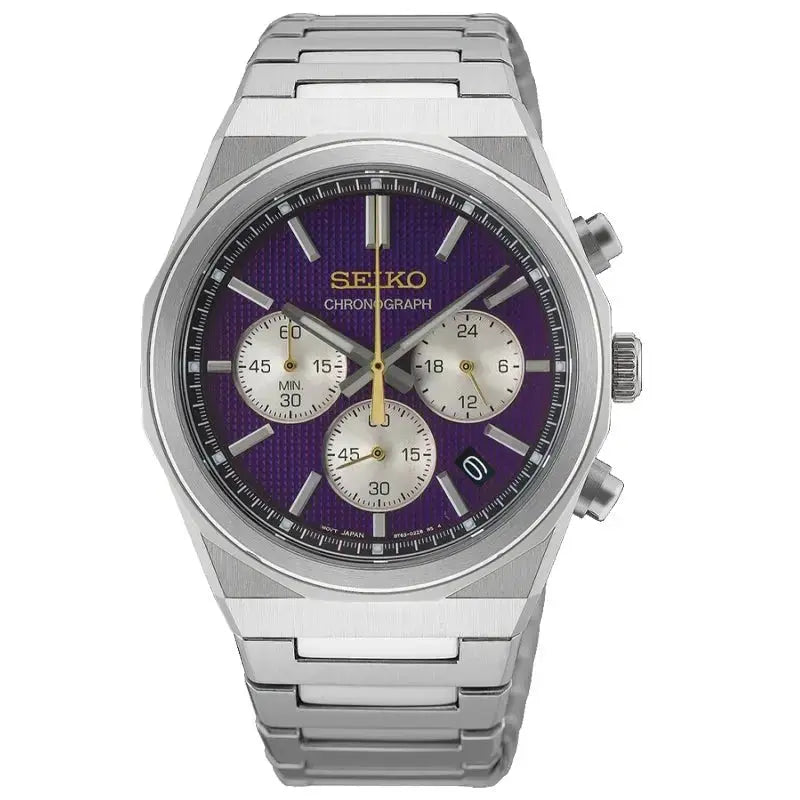 SEIKO CHRONOGRAPH 145TH ANNIVERSARY CLASSIC QUARTZ LIMITED EDITION MEN WATCH 40MM HGK003P1