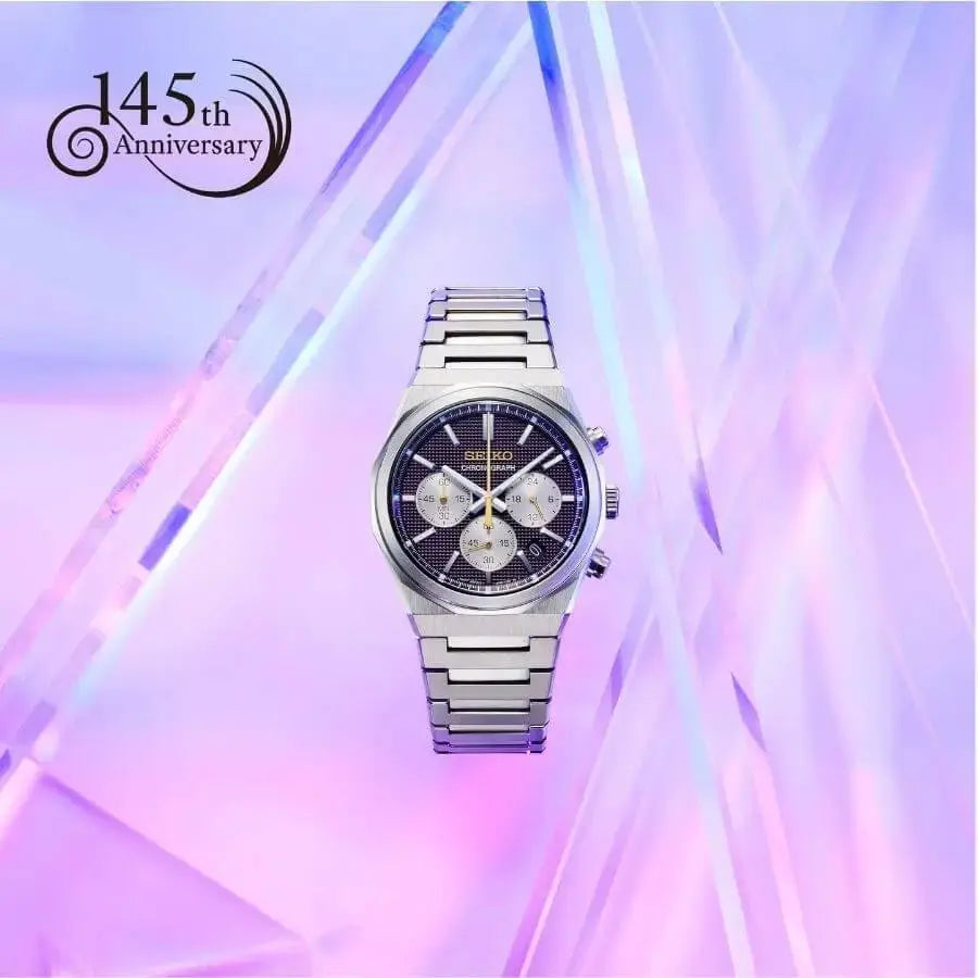 SEIKO CHRONOGRAPH 145TH ANNIVERSARY CLASSIC QUARTZ LIMITED EDITION MEN WATCH 40MM HGK003P1