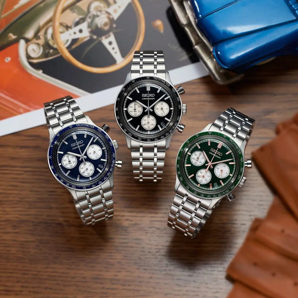 SEIKO CHRONOGRAPH QUARTZ MEN WATCH 38.7MM SSB477P1