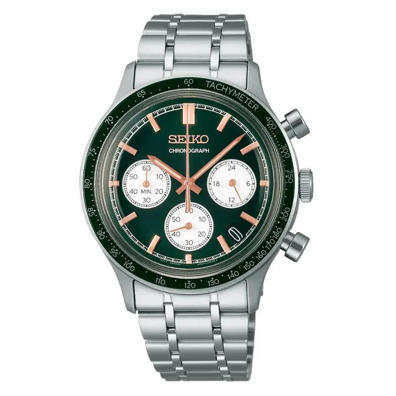 SEIKO CHRONOGRAPH QUARTZ MEN WATCH 38.7MM SSB481P1