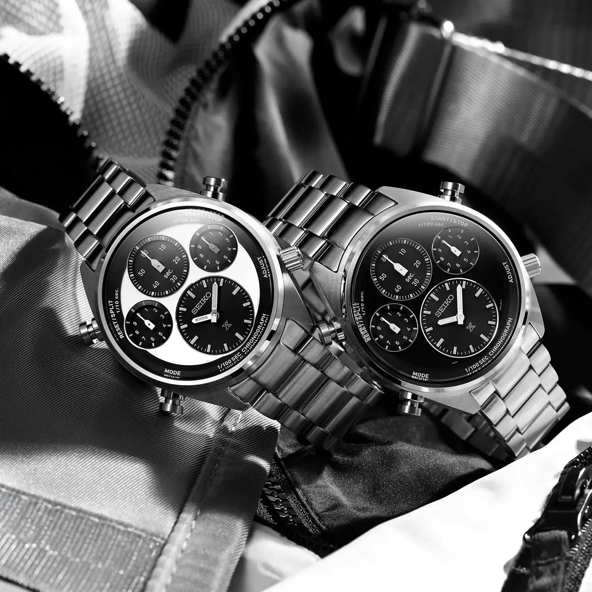 SEIKO WATCH PROSPEX 42MM SFJ003P1 ‘BLACK ON BLACK’ ONE HUNDREDTH OF A SECOND SPEEDTIMER SOLAR CHRONOGRAPH