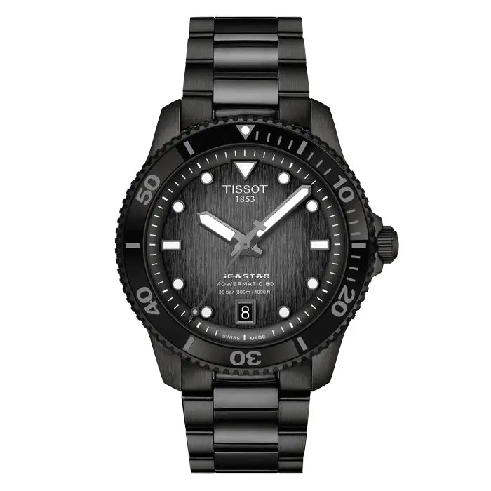 TISSOT WATCH SEASTAR 1000 POWERMATIC 80 PVD 40MM T1208073305100